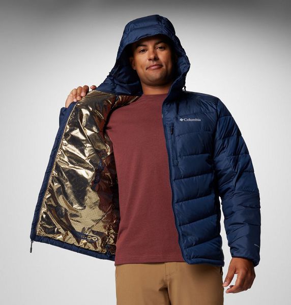 Men Columbia Labyrinth Loop™ II Insulated Hooded Jackets Navy | US-CIKPWY-145