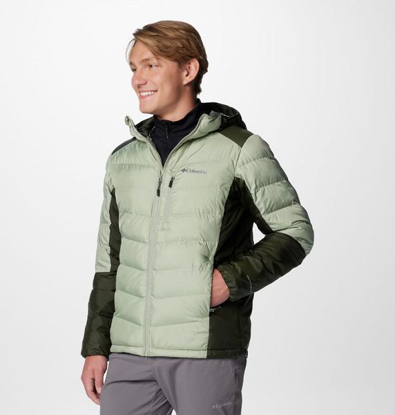 Men Columbia Labyrinth Loop™ II Insulated Hooded Jackets Grey / Green | US-KDVNEU-784