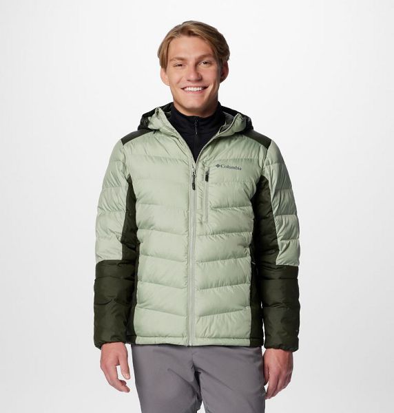 Men Columbia Labyrinth Loop™ II Insulated Hooded Jackets Grey / Green | US-KDVNEU-784