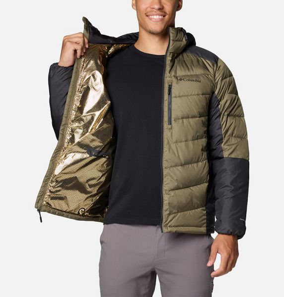 Men Columbia Labyrinth Loop™ II Insulated Hooded Jackets Grey / Green / Dark Grey | US-JAXSFK-169