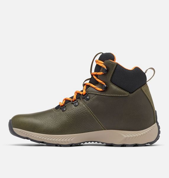 Men Columbia Landroamer™ Explorer Waterproof Outdoor Boots Olive / Light Orange | US-ODXSBF-416