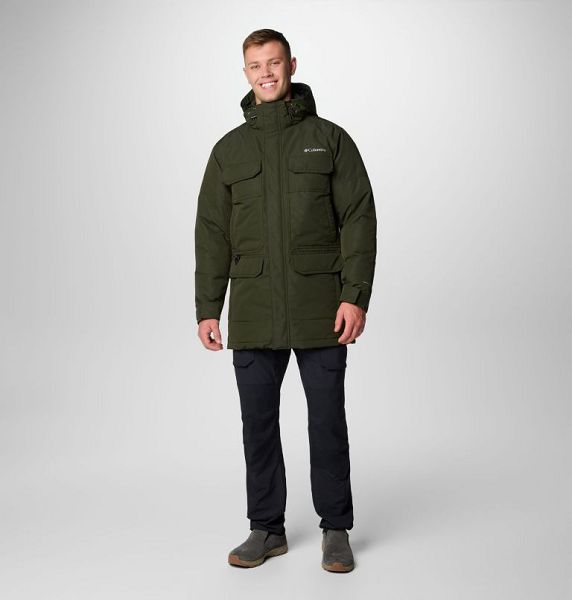 Men Columbia Landroamer™ II Waterproof Down Parka Jackets Deep Green | US-SQZKVW-150