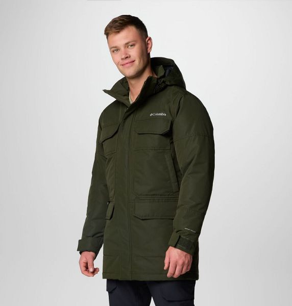 Men Columbia Landroamer™ II Waterproof Down Parka Jackets Deep Green | US-SQZKVW-150