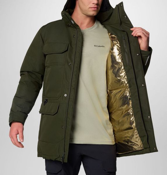 Men Columbia Landroamer™ II Waterproof Down Parka Jackets Deep Green | US-SQZKVW-150