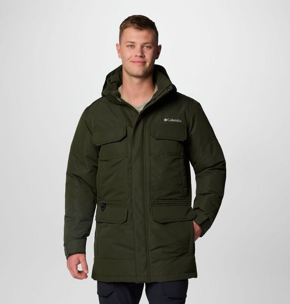 Men Columbia Landroamer™ II Waterproof Down Parka Jackets Deep Green | US-SQZKVW-150