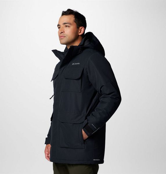 Men Columbia Landroamer™ II Waterproof Parka Jackets Black | US-QLDSGP-408