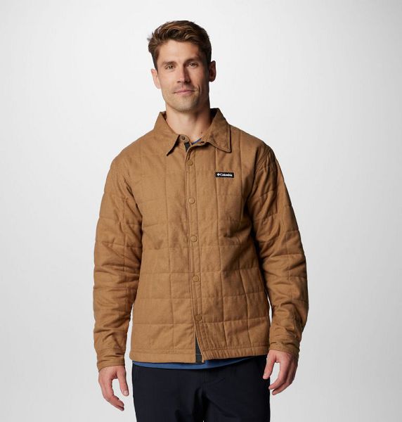 Men Columbia Landroamer™ Quilted Shirt Jackets Brown | US-IHODWB-236