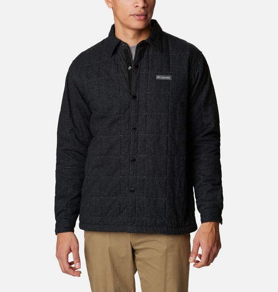 Men Columbia Landroamer™ Quilted Shirt Jackets Black | US-IYVBMG-760