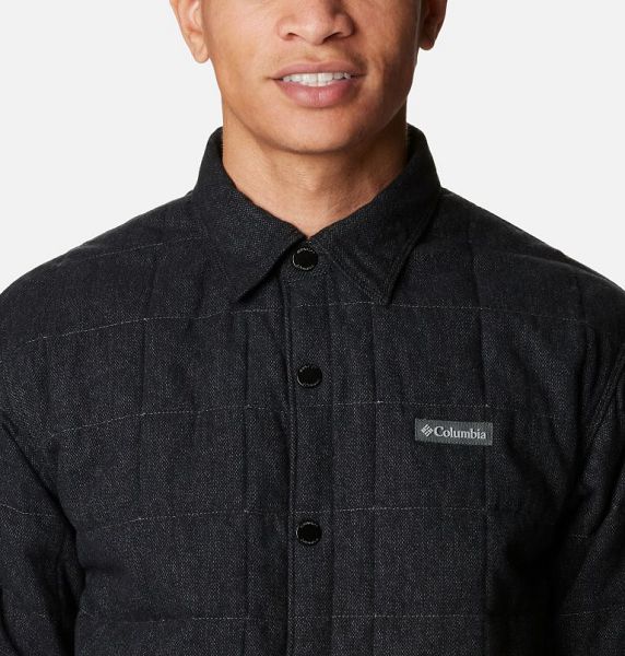 Men Columbia Landroamer™ Quilted Shirt Jackets Black | US-IYVBMG-760