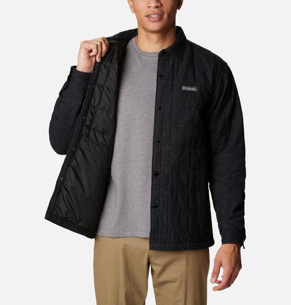 Men Columbia Landroamer™ Quilted Shirt Jackets Black | US-IYVBMG-760