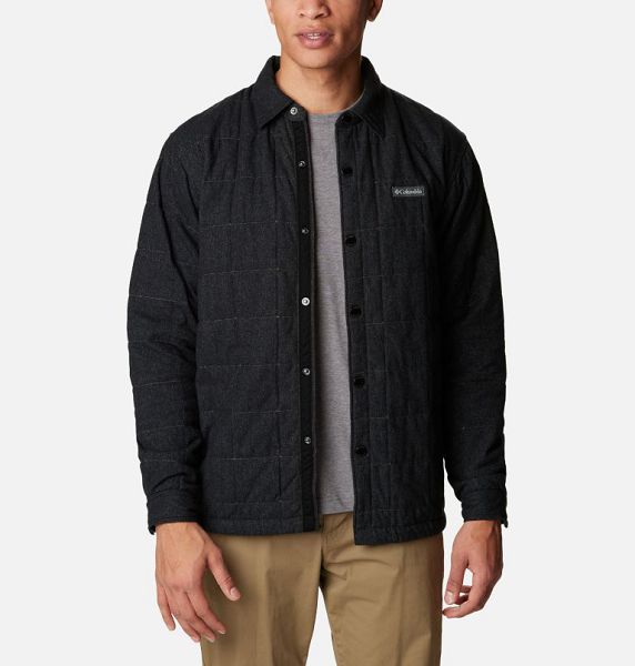 Men Columbia Landroamer™ Quilted Shirt Jackets Black | US-IYVBMG-760