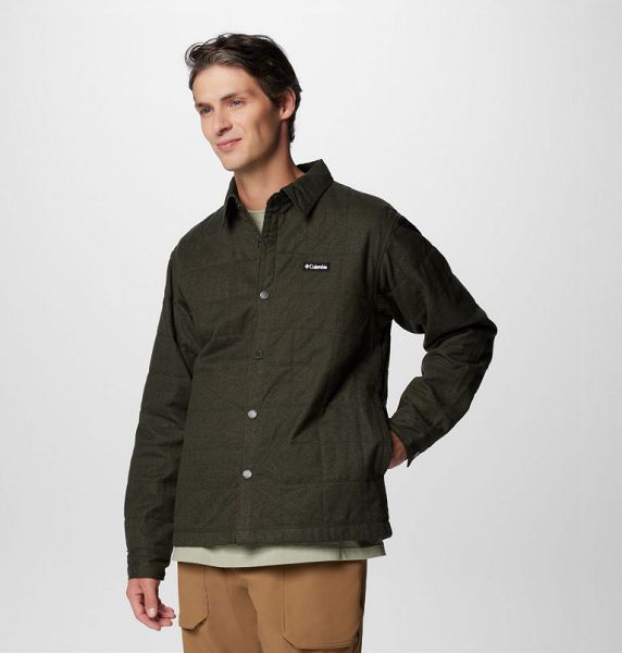 Men Columbia Landroamer™ Quilted Shirt Jackets Deep Green | US-KZRYMA-095