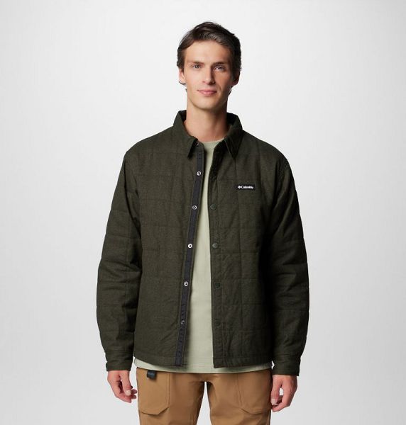 Men Columbia Landroamer™ Quilted Shirt Jackets Deep Green | US-KZRYMA-095