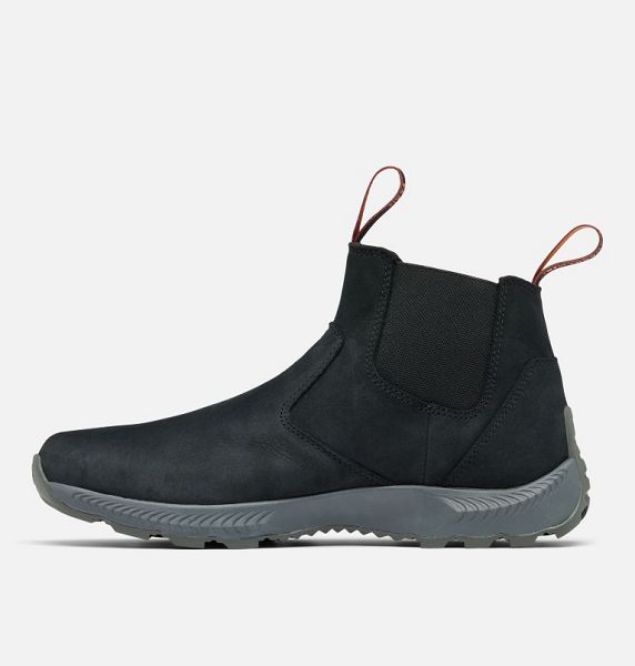 Men Columbia Landroamer™ Scout Nubuck Chelsea Boots Black / Orange | US-CUQSNK-120