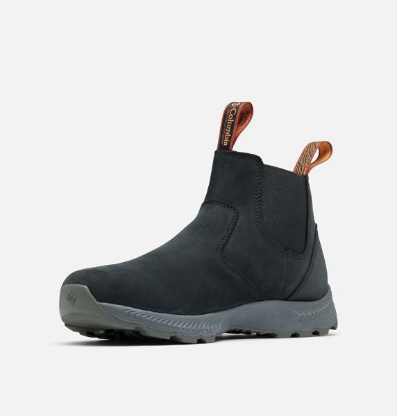 Men Columbia Landroamer™ Scout Nubuck Chelsea Boots Black / Orange | US-CUQSNK-120