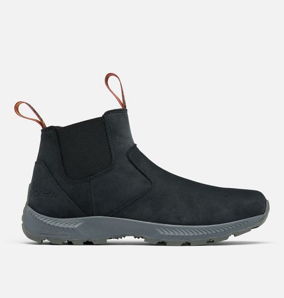 Men Columbia Landroamer™ Scout Nubuck Chelsea Boots Black / Orange | US-CUQSNK-120