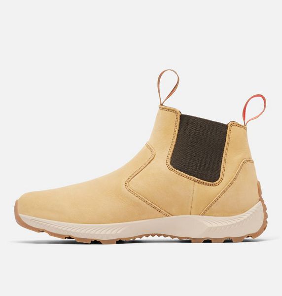 Men Columbia Landroamer™ Scout Nubuck Chelsea Boots Deep Yellow / Red | US-LDCVFP-493