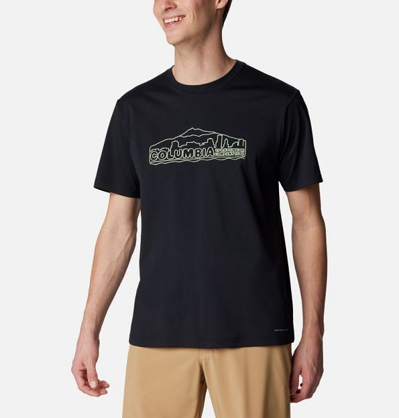 Men Columbia Legend Trail™ Technical T-Shirt Black | US-ZGUOVC-124