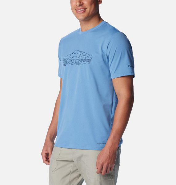 Men Columbia Legend Trail™ Technical T-Shirt Blue | US-GDJIKT-409