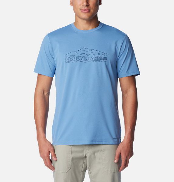 Men Columbia Legend Trail™ Technical T-Shirt Blue | US-GDJIKT-409