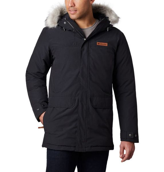 Men Columbia Marquam Peak™ Parka Jackets Black | US-IUZGFA-804