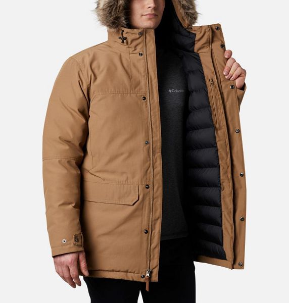 Men Columbia Marquam Peak™ Parka Jackets Khaki | US-GDSAWV-538