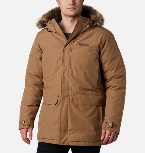 Men Columbia Marquam Peak™ Parka Jackets Khaki | US-GDSAWV-538