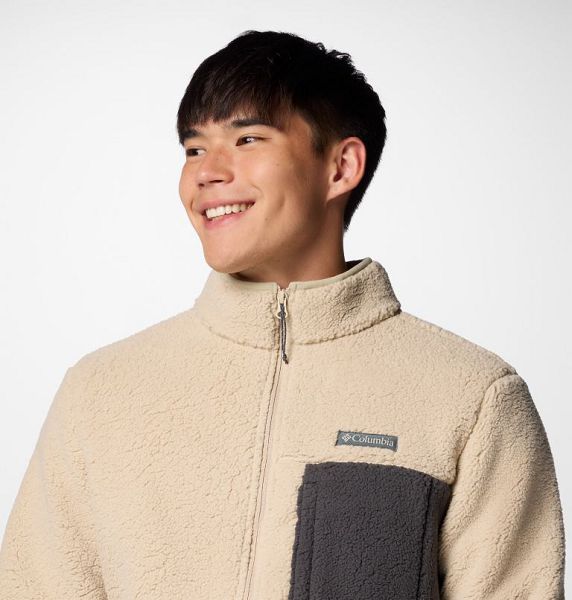 Men Columbia Mountainside™ Heavyweight Fleece Khaki / Dark Grey | US-GATMHY-980