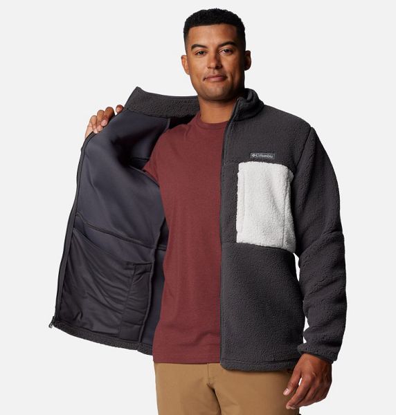 Men Columbia Mountainside™ Heavyweight Fleece Dark Grey | US-QAFJNW-395