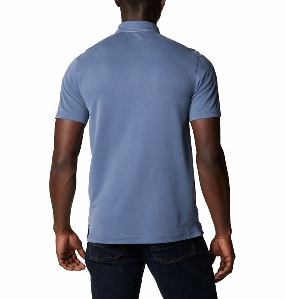 Men Columbia Nelson Point™ Polo Shirts Dark Blue | US-ZWUXJV-851