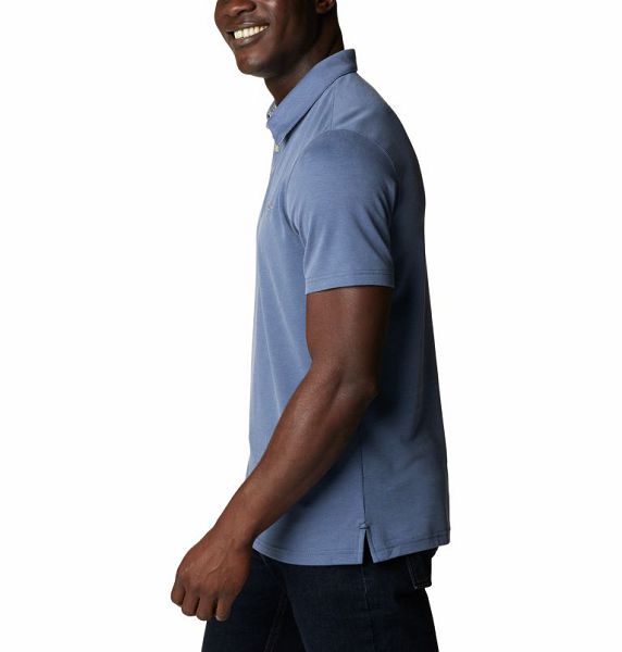 Men Columbia Nelson Point™ Polo Shirts Dark Blue | US-ZWUXJV-851