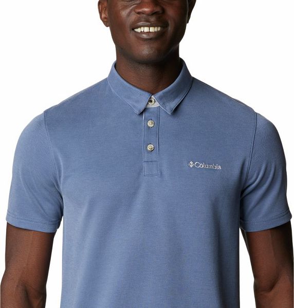 Men Columbia Nelson Point™ Polo Shirts Dark Blue | US-ZWUXJV-851