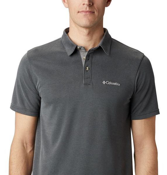 Men Columbia Nelson Point™ Polo Shirts Dark Grey | US-CDLRYB-967