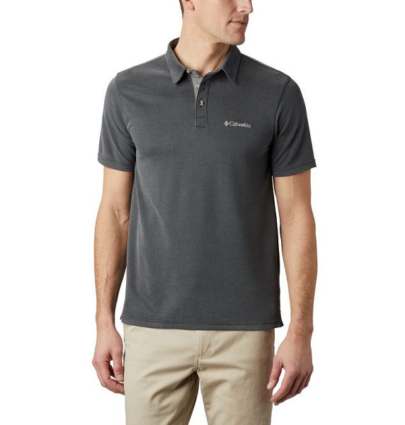 Men Columbia Nelson Point™ Polo Shirts Dark Grey | US-CDLRYB-967