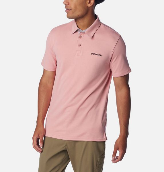 Men Columbia Nelson Point™ Polo Shirts Pink | US-TLYCJN-295