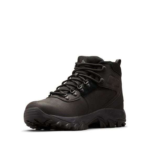 Men Columbia Newton Ridge™ Plus II Waterproof Hiking Boots Black / Black | US-LJXUCZ-094