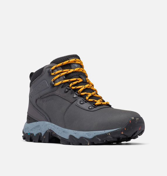 Men Columbia Newton Ridge™ Waterproof Omni-Heat™ II Winter Hiking Boots Dark Grey / Orange | US-NHTUFE-480