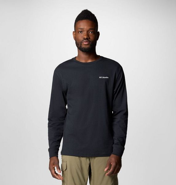 Men Columbia North Cascades™ Long Sleeve T-Shirt Black | US-IAKVZG-394