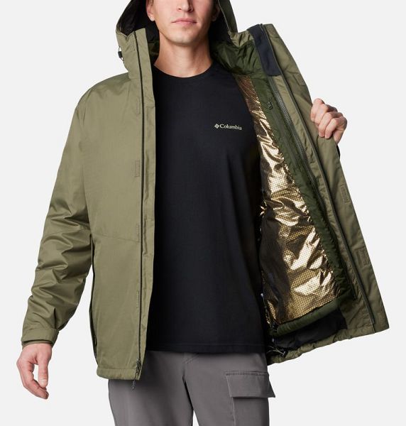 Men Columbia Oak Harbor™ Waterproof Insulated 3 In 1 Jackets Grey / Green | US-QZFMTR-809