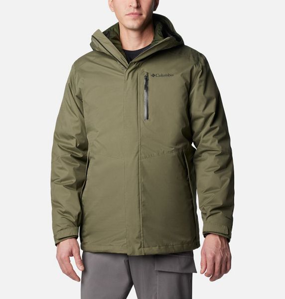 Men Columbia Oak Harbor™ Waterproof Insulated 3 In 1 Jackets Grey / Green | US-QZFMTR-809