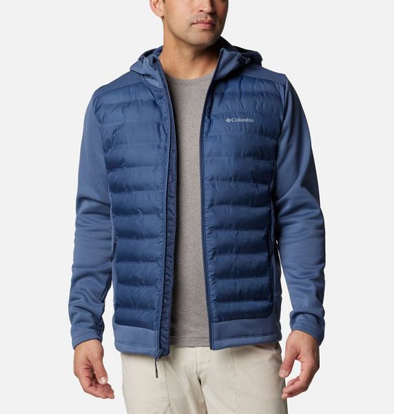 Men Columbia Out-Shield™ II Hybrid Insulated Jackets Dark Blue | US-ZPSNIQ-739