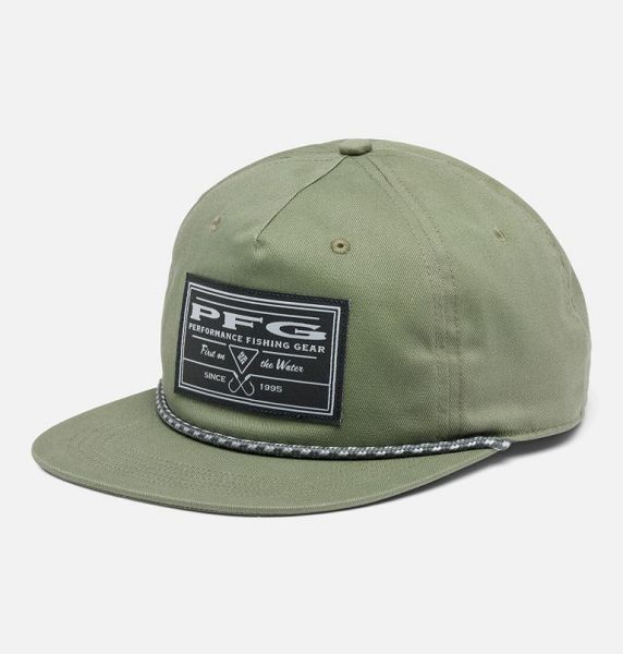 Men Columbia PFG Back Tack™ Snap Back Caps Grey / Green | US-NGKZPS-371