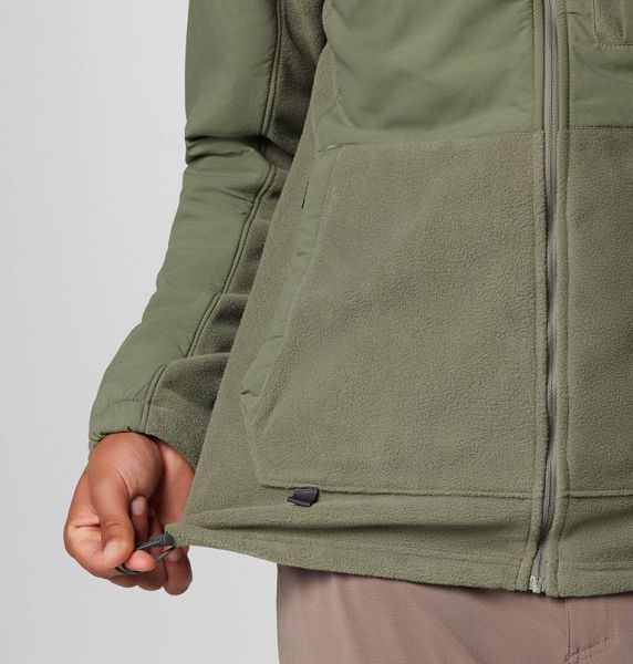 Men Columbia PFG Uncharted™ Fleece Jackets Grey / Green / Grey / Green | US-RYQPJT-458