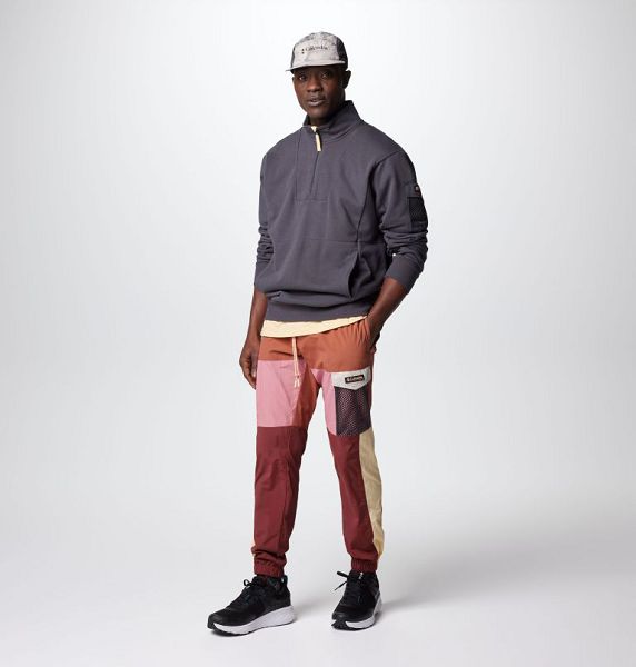 Men Columbia Painted Peak™ Wind Trousers Brown / Pink | US-ITNEUO-653