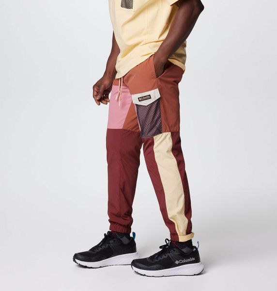 Men Columbia Painted Peak™ Wind Trousers Brown / Pink | US-ITNEUO-653