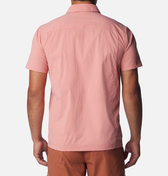 Men Columbia Painted Peak™ Woven Sleeve Shirts Pink | US-JIEWRV-637