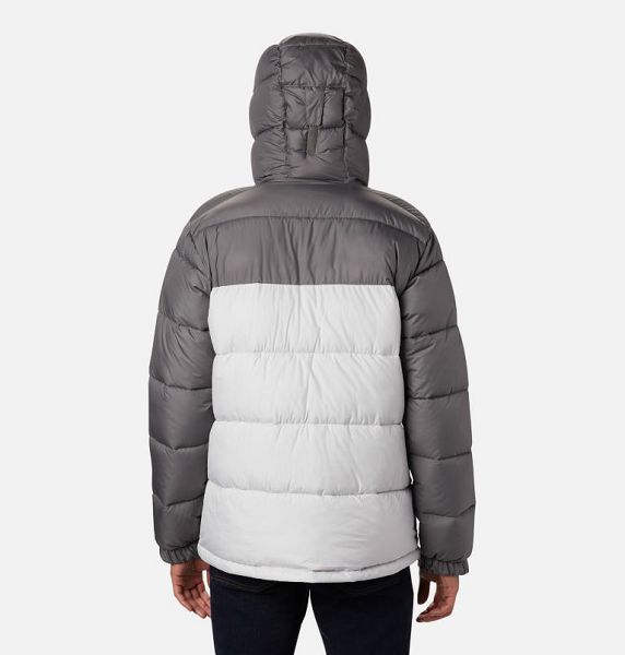 Men Columbia Pike Lake™ Hooded Down Jackets Grey / Grey | US-CXGRFO-732