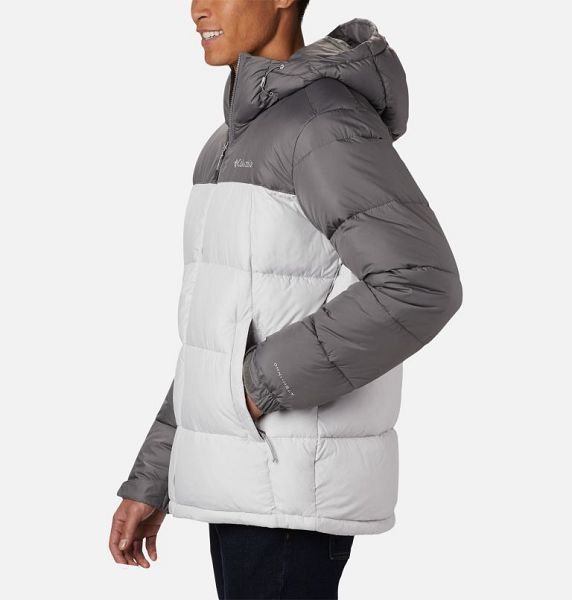 Men Columbia Pike Lake™ Hooded Down Jackets Grey / Grey | US-CXGRFO-732