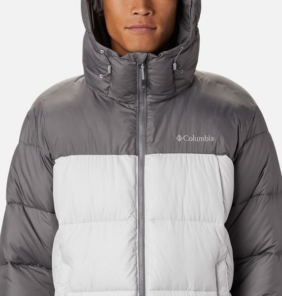 Men Columbia Pike Lake™ Hooded Down Jackets Grey / Grey | US-CXGRFO-732