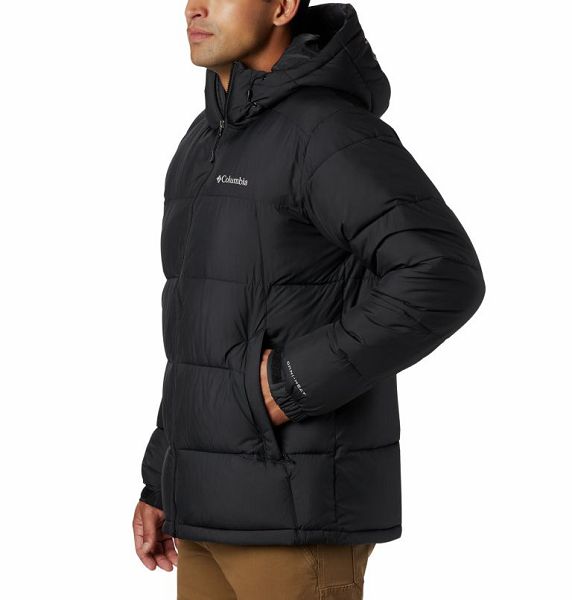 Men Columbia Pike Lake™ Hooded Down Jackets Black | US-QGTDMS-285